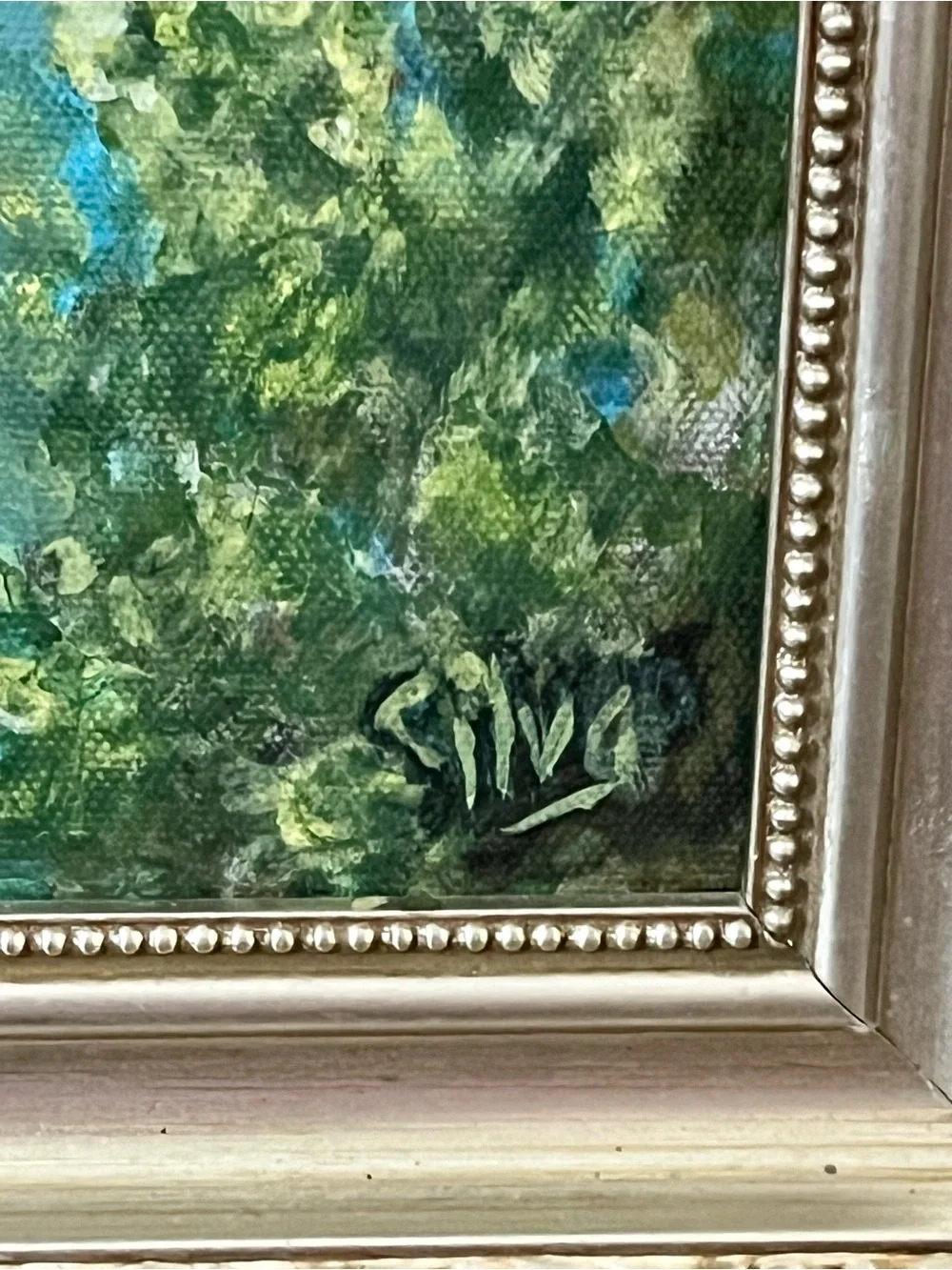 Hand-Painted Fish Aquarium Art Print - Green 17/21 inches